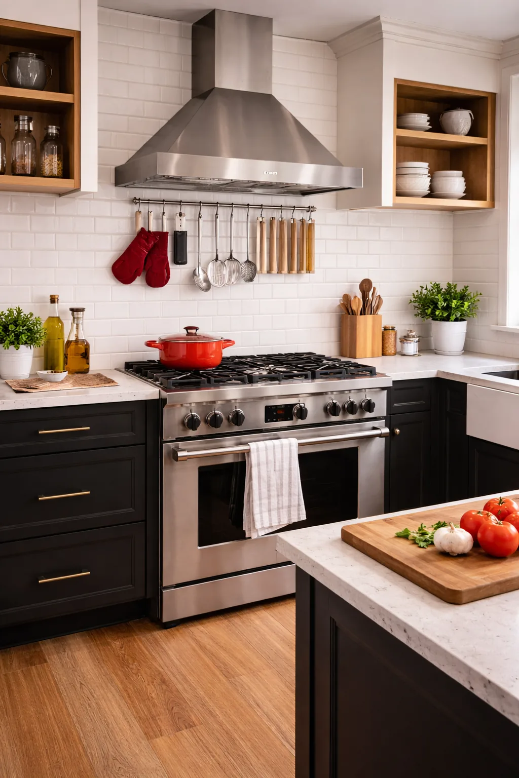 Modern kitchen oven range